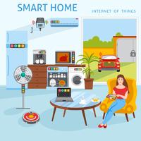 Internet of things smart home concept vector