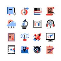 Online Education Icons Set vector