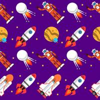 Space Seamless Pattern vector