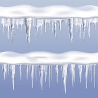 Icicles Tileable Borders Set vector