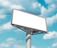 Billboard against sky background day image vector