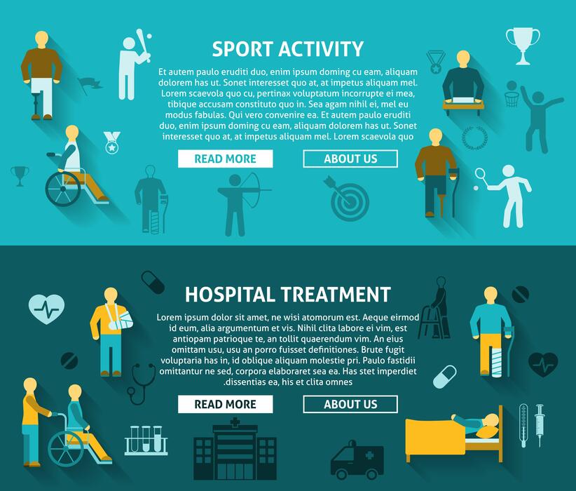 Flat Color Disabled Horizontal Banner Ad 467480 Vector Art At Vecteezy