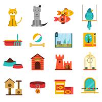 Conjunto de iconos de mascotas vector