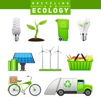 Recycling And Ecology Images Set vector