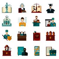 Law Icons Set vector