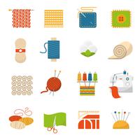 Iconos de la industria textil vector