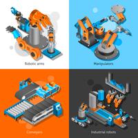 Conjunto de robot industrial vector