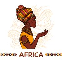 African Woman Portrait vector