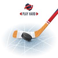 Hockey Stick And Puck vector