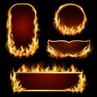 Fire Frames Set vector