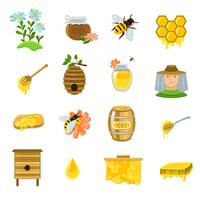  Honey Icons Set vector