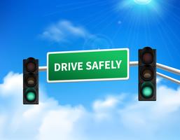 Drive safely memorial sign sticker icon vector
