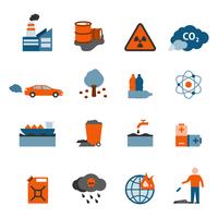 Pollution Icons Set 
