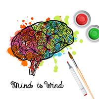 Concepto de creatividad cerebral vector