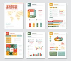 Infografía conjunto de folletos vector