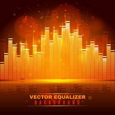 Equalizer wave light background poster 