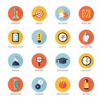  Strategy Icons Set vector