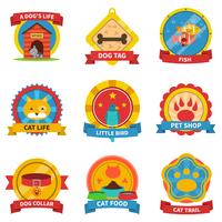 Pets Label Set vector