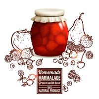 Marmalade Jar Concept vector