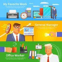 Office Banner Set vector