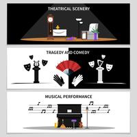 Theatre Banners Set vector