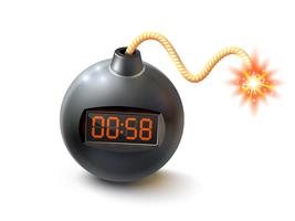 Bomb With Timer Illustration  vector
