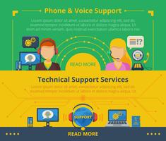 Customer support banner vector