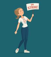 Walkout Woman Illustration  vector