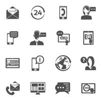 Contact Us Icons Set vector