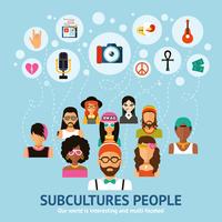 concepto de personas subculturas vector