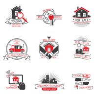 Real estate labels  vector