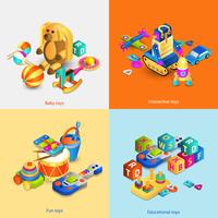 Toys Isometric Set vector