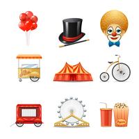 Circus Icons Set vector