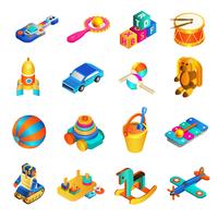 Toys Isometric Set vector