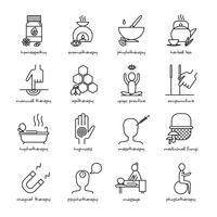  Alternative Medicine Icons Set  vector