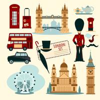 Conjunto turístico de Londres vector