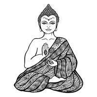 Decorative Buddha Sketch vector