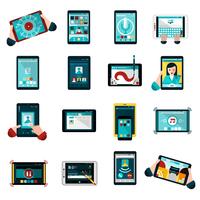 Phablet Icons Set vector