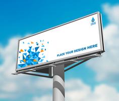 Billboard against sky background day image vector