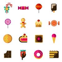 Conjunto de iconos de dulces vector