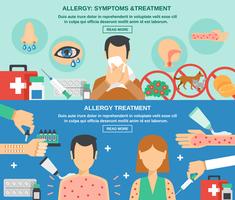 Allergy Banner Set vector
