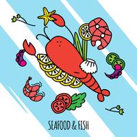 Seafood Concept Illustration  vector