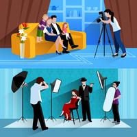 Photographer Banners Set vector