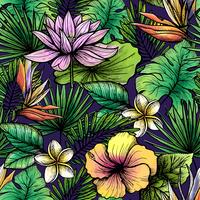 Tropical Seamless Pattern vector