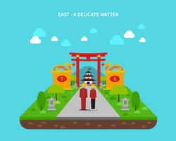 East Concept Illustration  vector