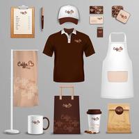 Restaurant cafe corporate identity icons set  vector