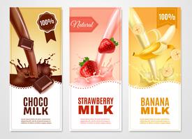 Sweet Milk Banners Set  vector