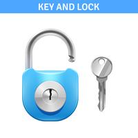 Lock And Key Illustration  vector