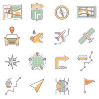 Map Icons Line vector