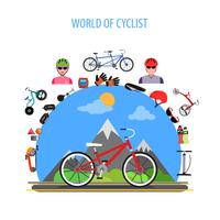 Cycling Concept Flat vector